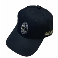 Cappellino Milan ufficiale nero con stemma oro 